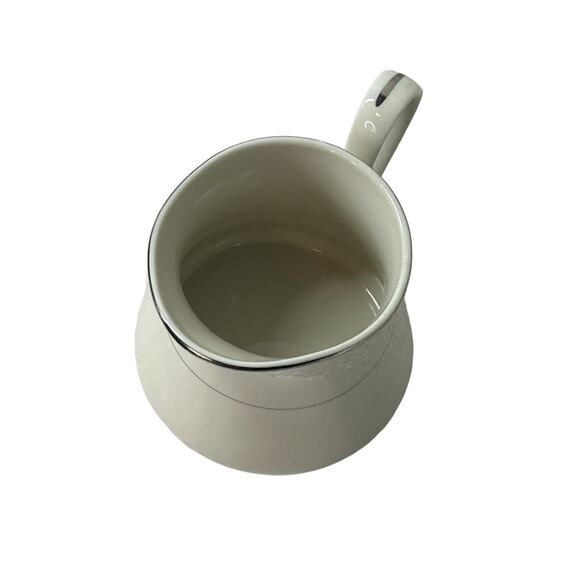 RARE Vintage Ivory Fantasy Japan China Creamer Dish Silver Trim Floral - Picture 4 of 10